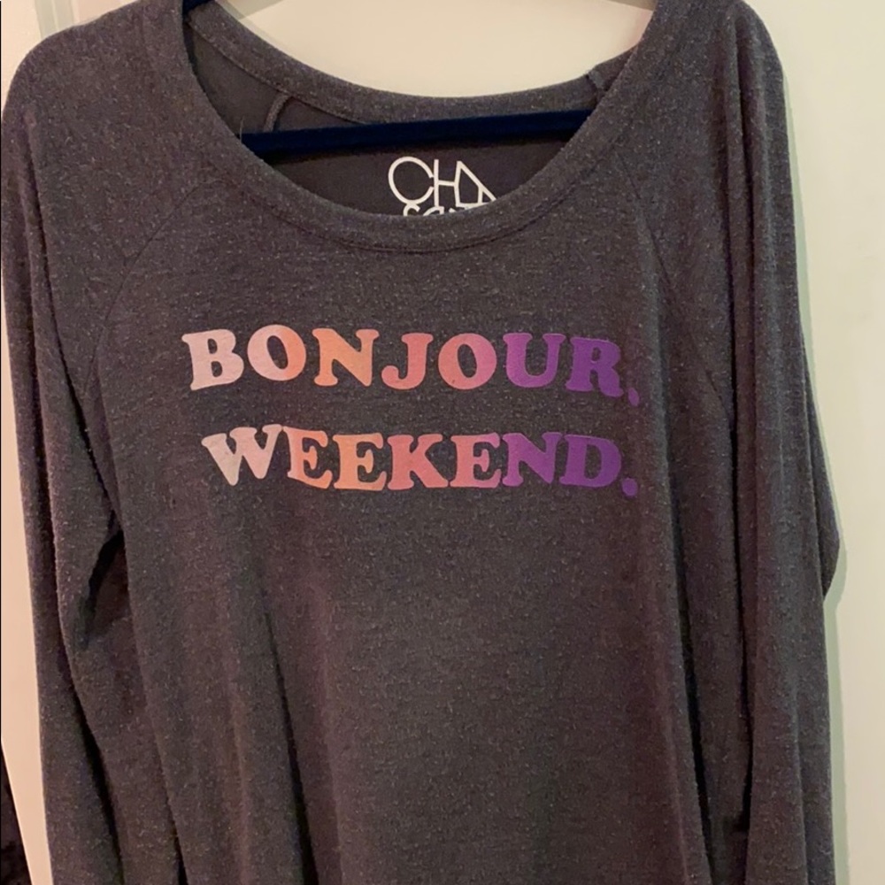 Bonjour weekend Chaser sweater Size L